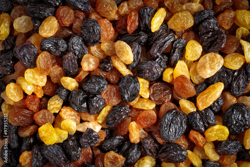 Billede på lærred Mixed raisins close up