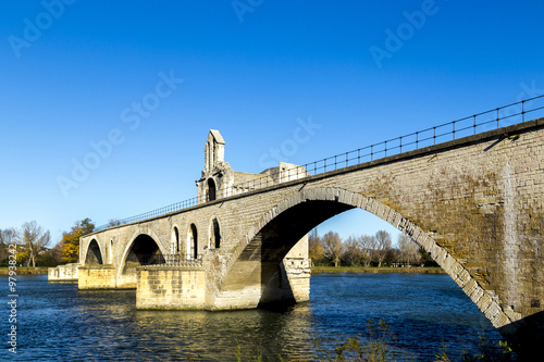 Pont d'Avignon, is a famous medieval bridge in the town of Avign © travelview