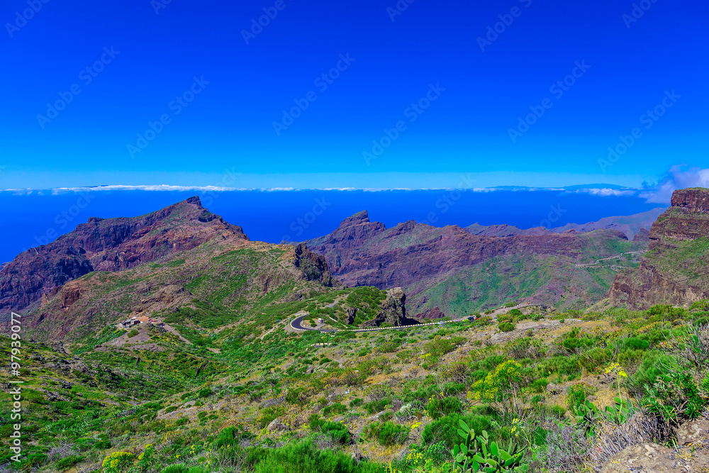 Mountains on Tenerife Island in Spain Mountains on Tenerife Island in Spain