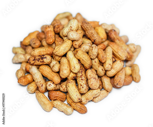 Pile of dried peanuts