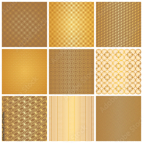 Seamless golden patterns