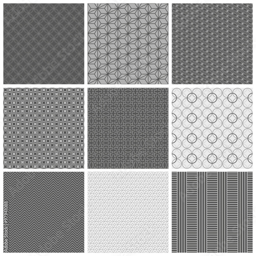 Seamless gray patterns