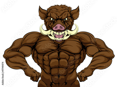Boar Warthog Mascot