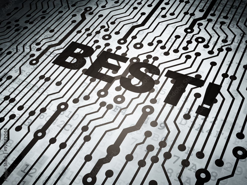 Finance concept: circuit board with Best Finance concept: circuit board with Best