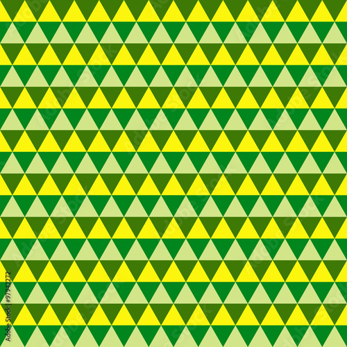 Yellow and green geometric seamless pattern