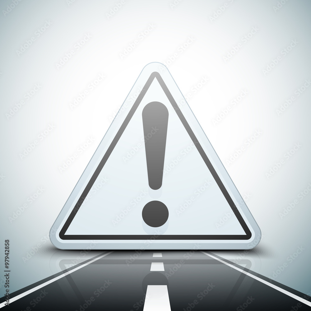 Exclamation danger sign Exclamation danger sign