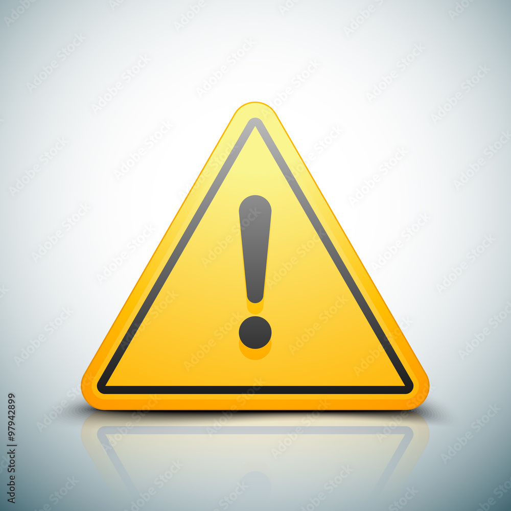 Exclamation danger sign Exclamation danger sign