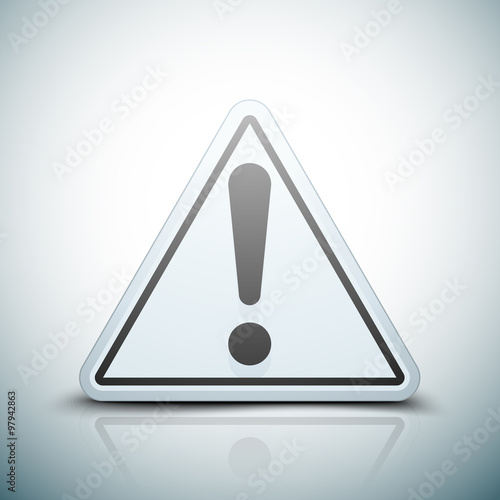 Exclamation danger sign