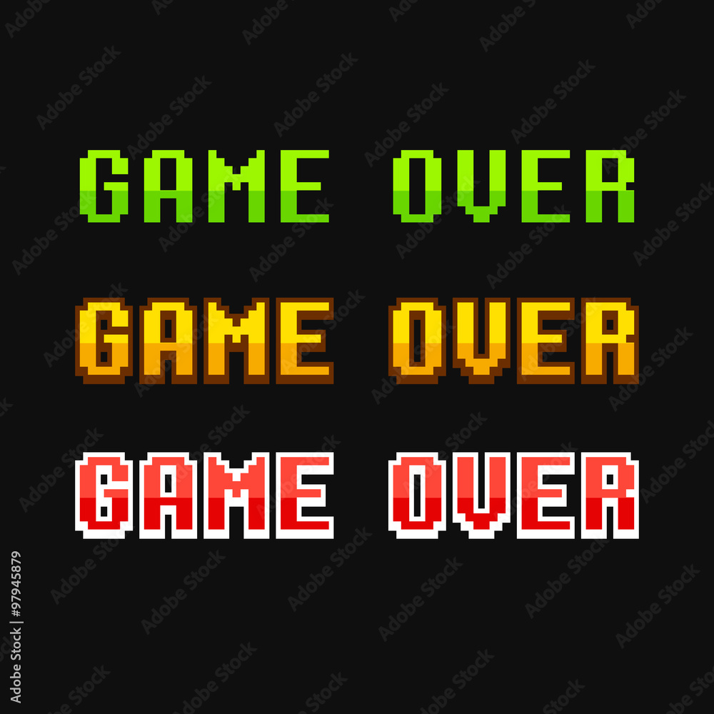 Game over 8 bit set Game over 8 bit set