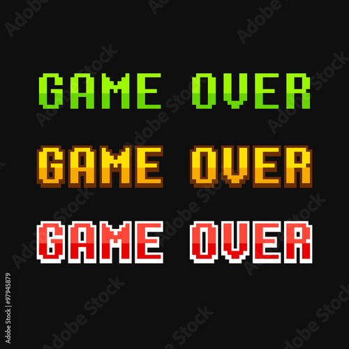 Game over 8 bit set