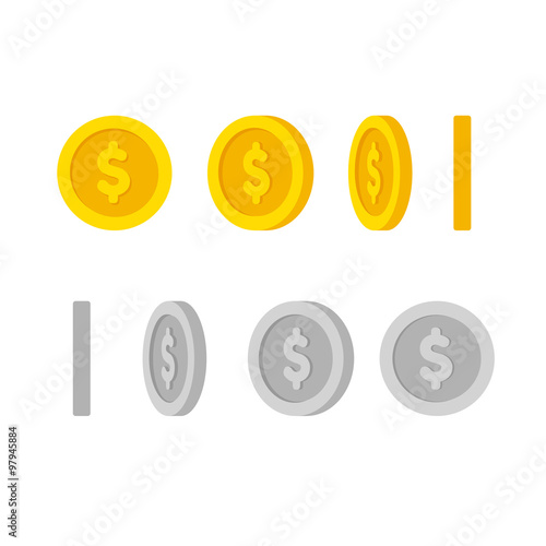 Dollar coins rotation