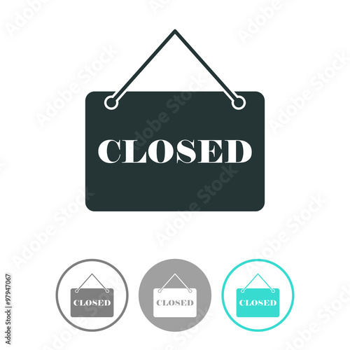 Closed vector icon.