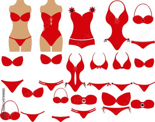 Lingerie Models Red