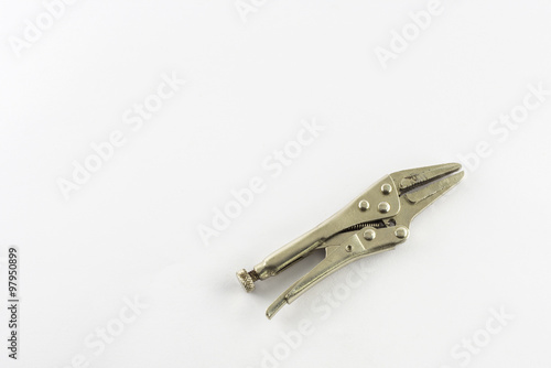 Locking pliers  on a white background