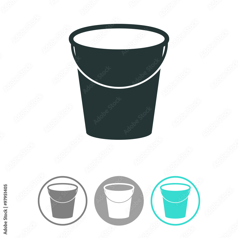 Bucket vector icon. Bucket vector icon.