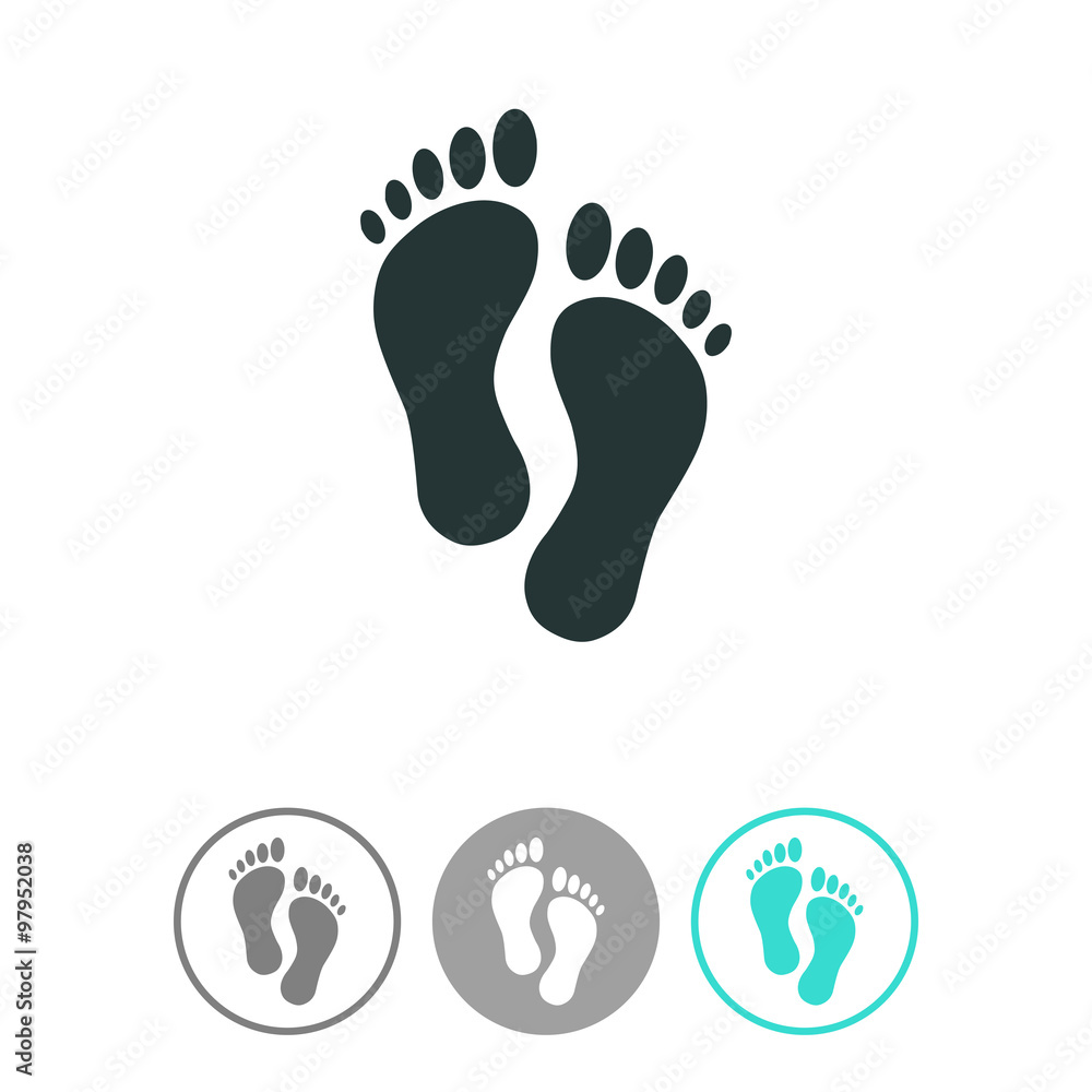 Footprint vector icon. Footprint vector icon.