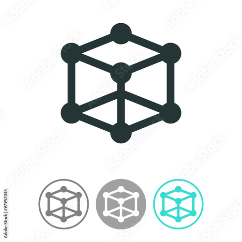 Molecular compound vector icon.