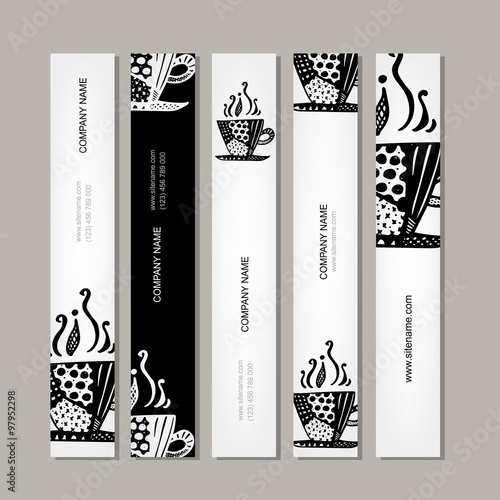 Banners template, coffee cup design