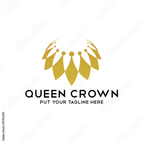 Queen Necklace Crown Logo Icon