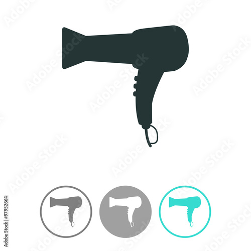 Blow dryer / Hair dryer hairdresser vector icon.