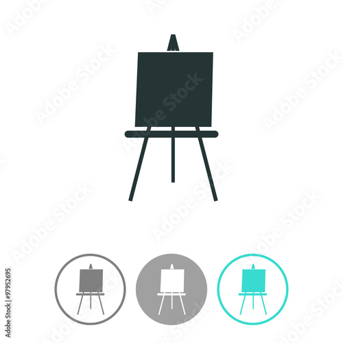 Easel vector icon.