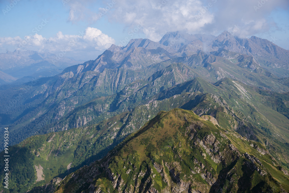 Obraz premium Beautiful mountain scenery of Krasnaya Polyana . Sochi