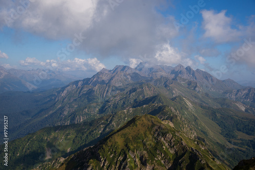 Beautiful mountain scenery of Krasnaya Polyana . Sochi