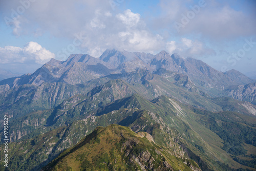 Beautiful mountain scenery of Krasnaya Polyana . Sochi