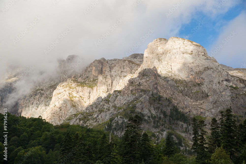 Majestic mountain landscapes of the Caucasian reserve