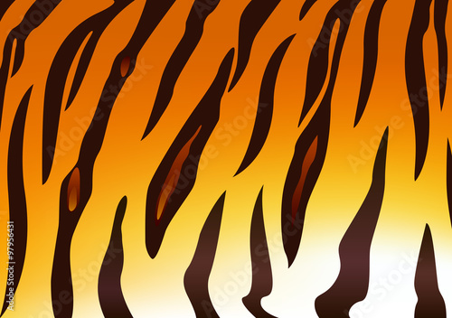 Obraz na płótnie Detail of tiger skin pattern. Vector illustration w salonie