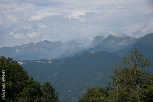 Beautiful mountain scenery of Krasnaya Polyana . Sochi