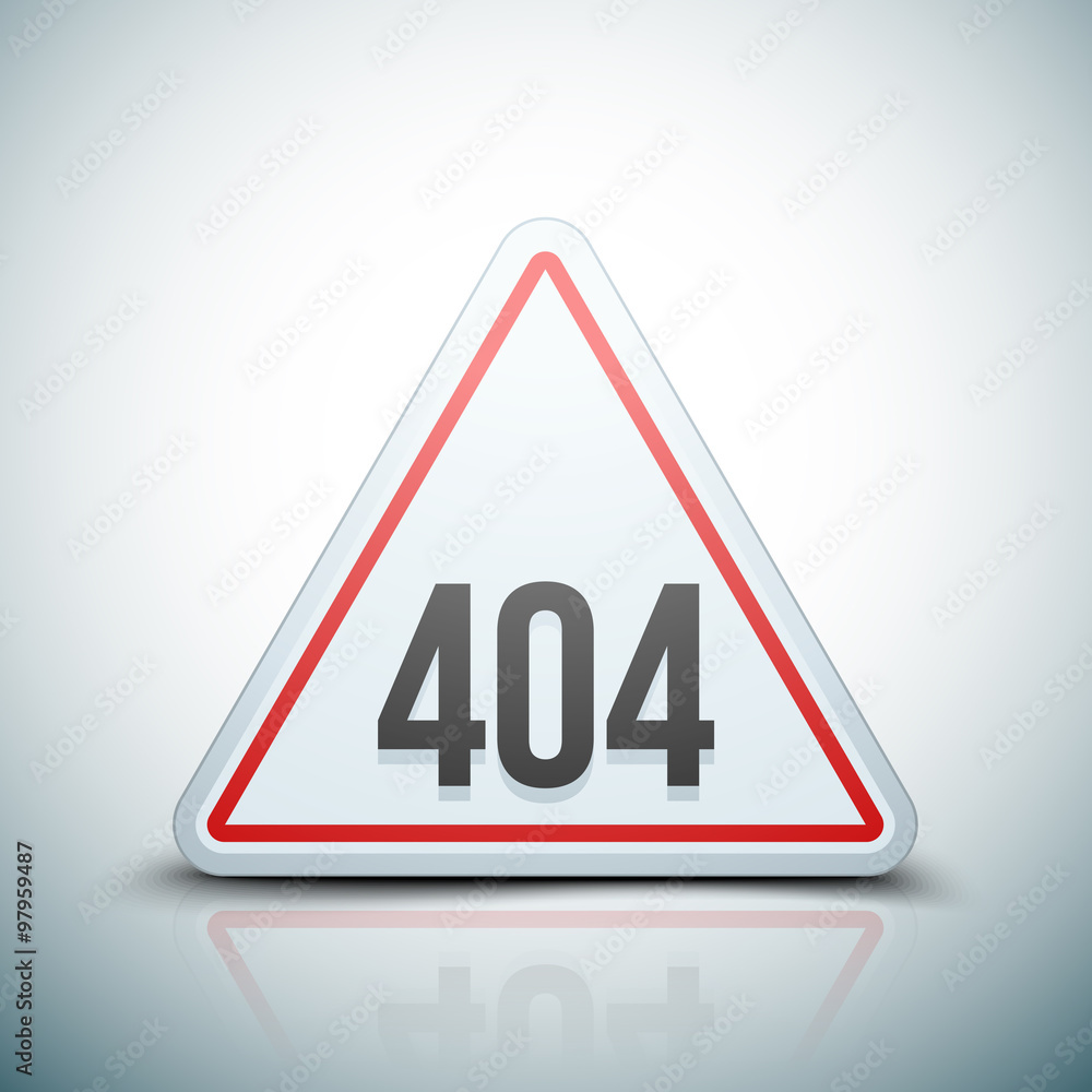 404 Not found error sign