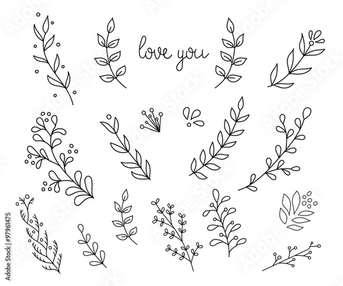 Flourish ornate decoration ink calligraphy style