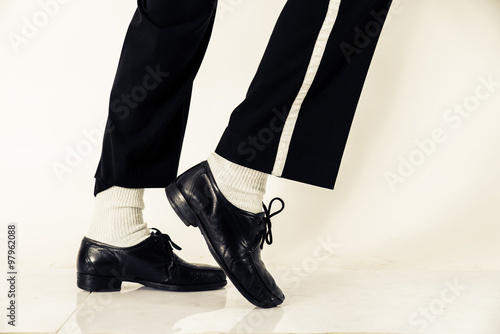 Canvastavla Dancer shoes close up