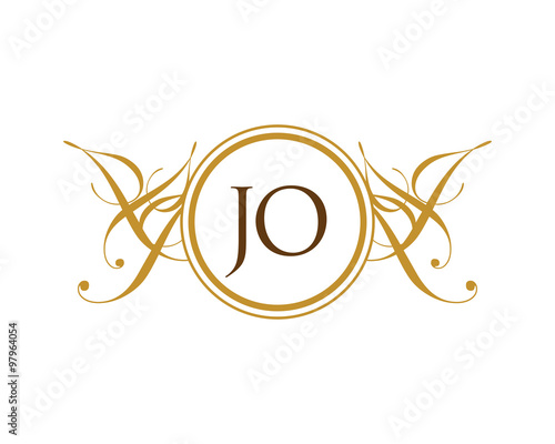 JO Luxury Ornament Initial Logo