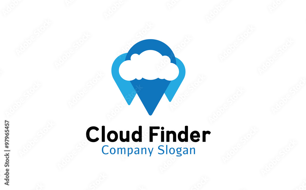 Cloud Finder Design Illustration Cloud Finder Design Illustration