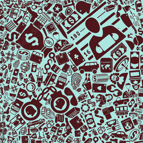 vector background of the crime icons