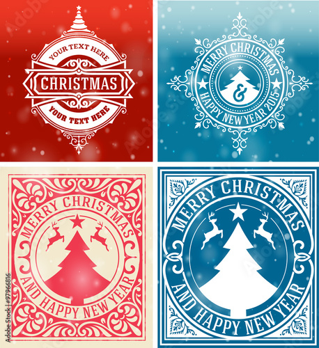 Christmas cards set.