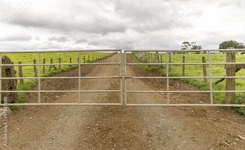 an iron gate to a farm © chaolik