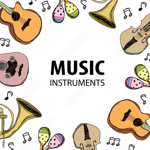 music instruments, Background Vector