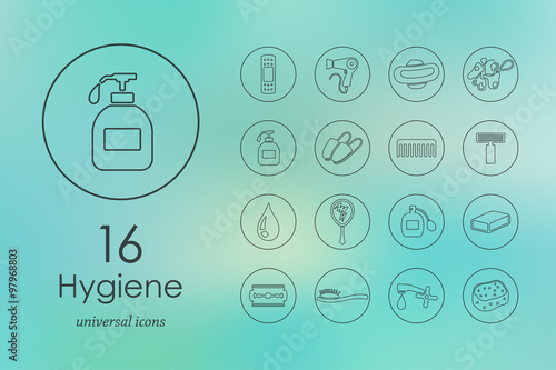 Set of hygiene icons