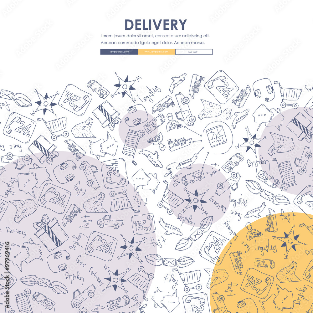 delivery Doodle Website Template Design