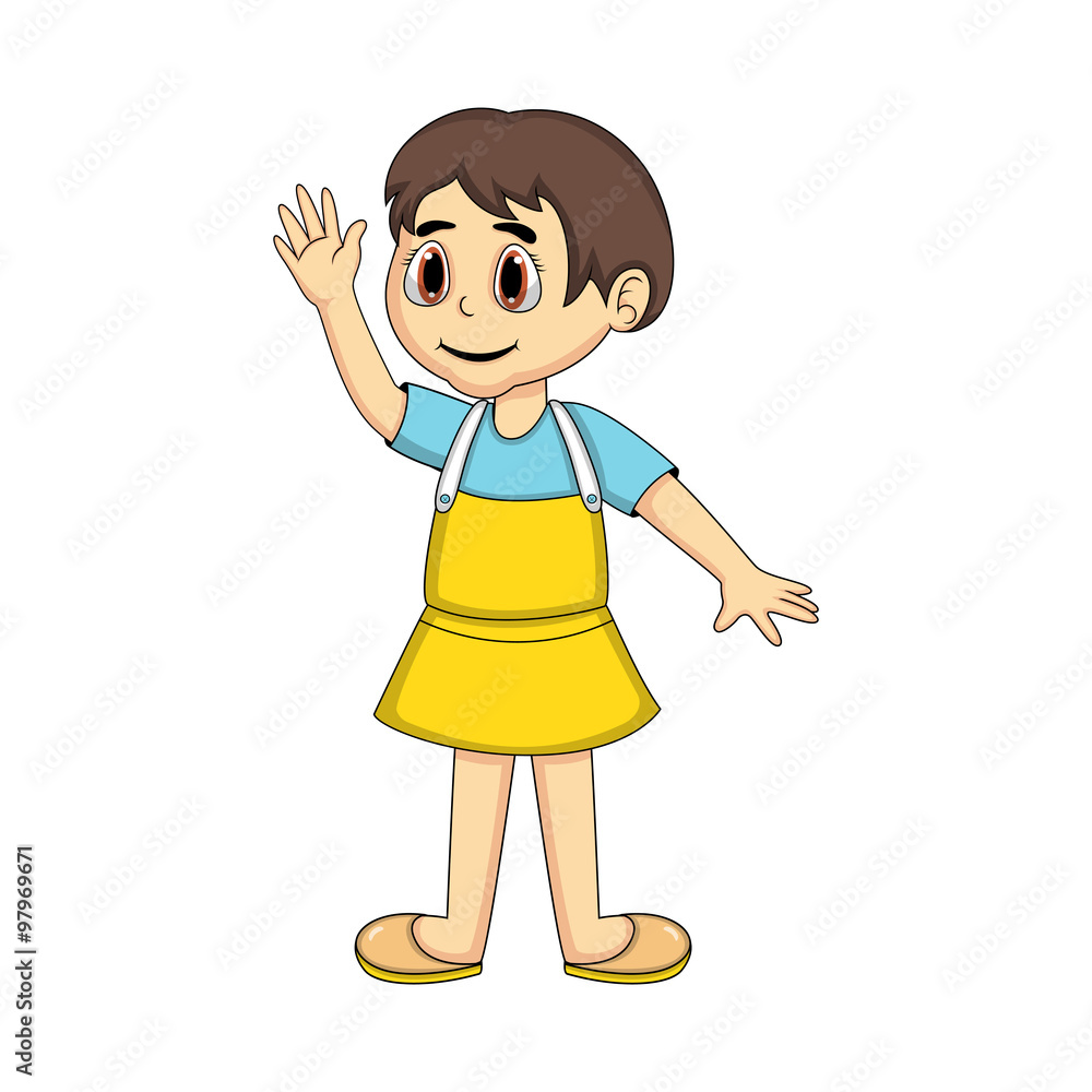 Cute Little Girl cartoon - full color Cute Little Girl cartoon - full color