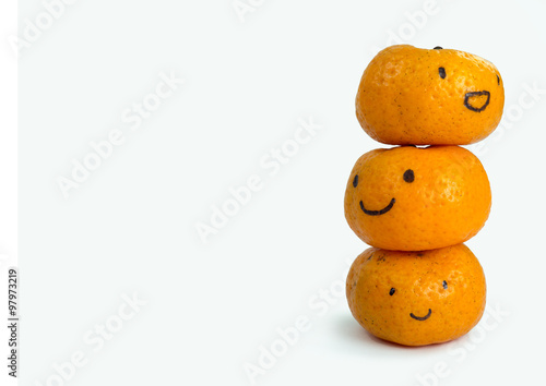 Emotion of orange background