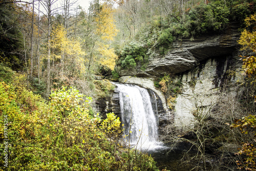Waterfall in North Carolina in the Fall.