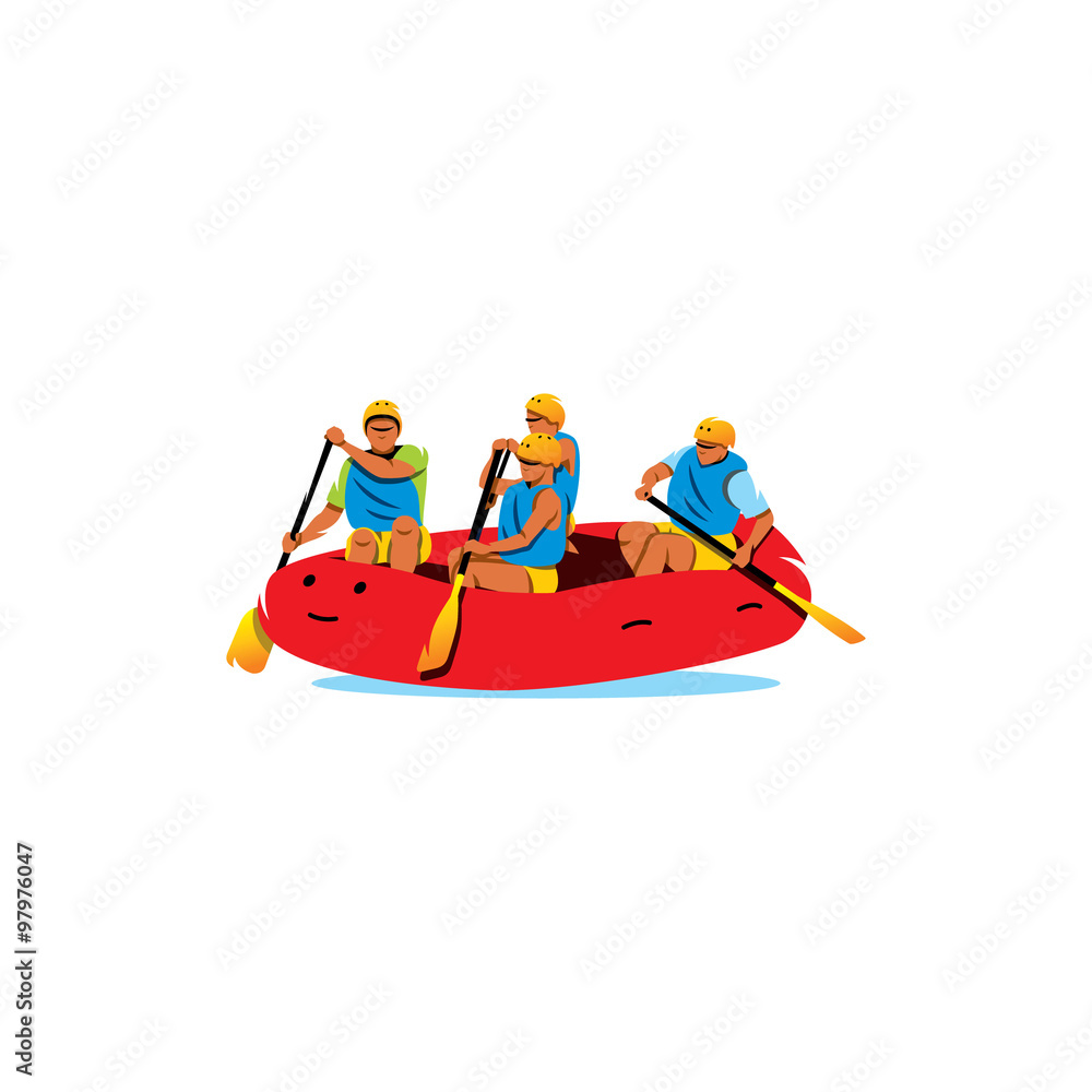 Rafting. Vector Illustration. Rafting. Vector Illustration.