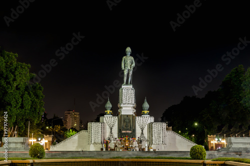King Rama XI monument at lumpini park,Thailand photo