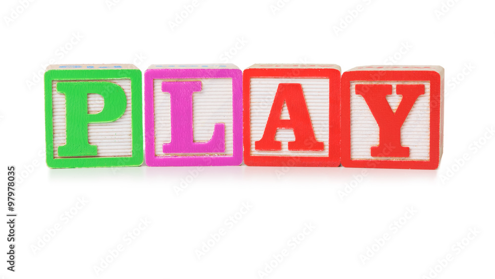 Children's blocks isolated on a white background Children's blocks isolated on a white background