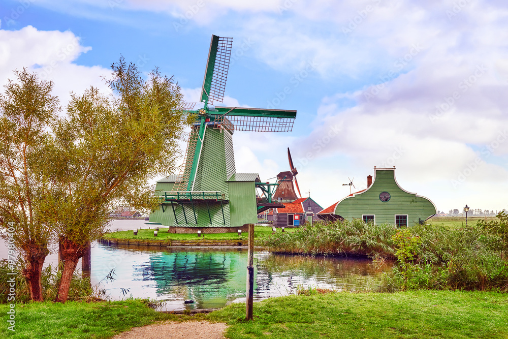Unique old, authentic, real working windmills in the suburbs of Unique old, authentic, real working windmills in the suburbs of