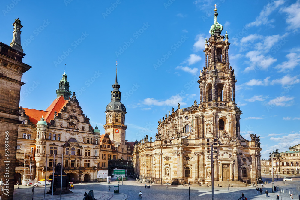 DRESDEN, GERMANY-SEPTEMBER 08, 2015 :Catholic Court Church(Katho